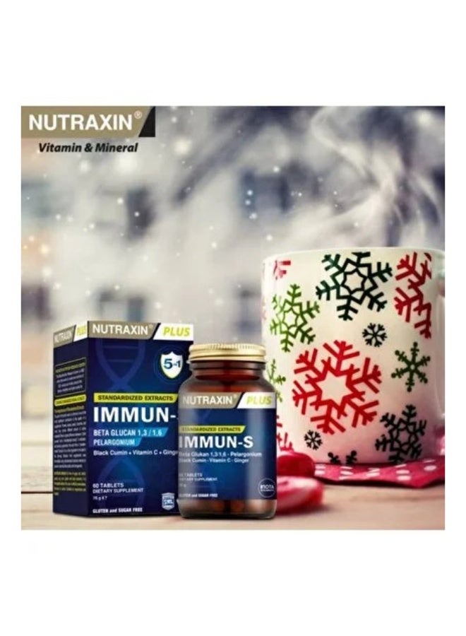 نوتركسين نيوتراكسين بلس إيمون-إس: 60 قرصًا من بيتا جلوكان 1,3-1,6 المتطور لدعم مناعة قوي - Image 5